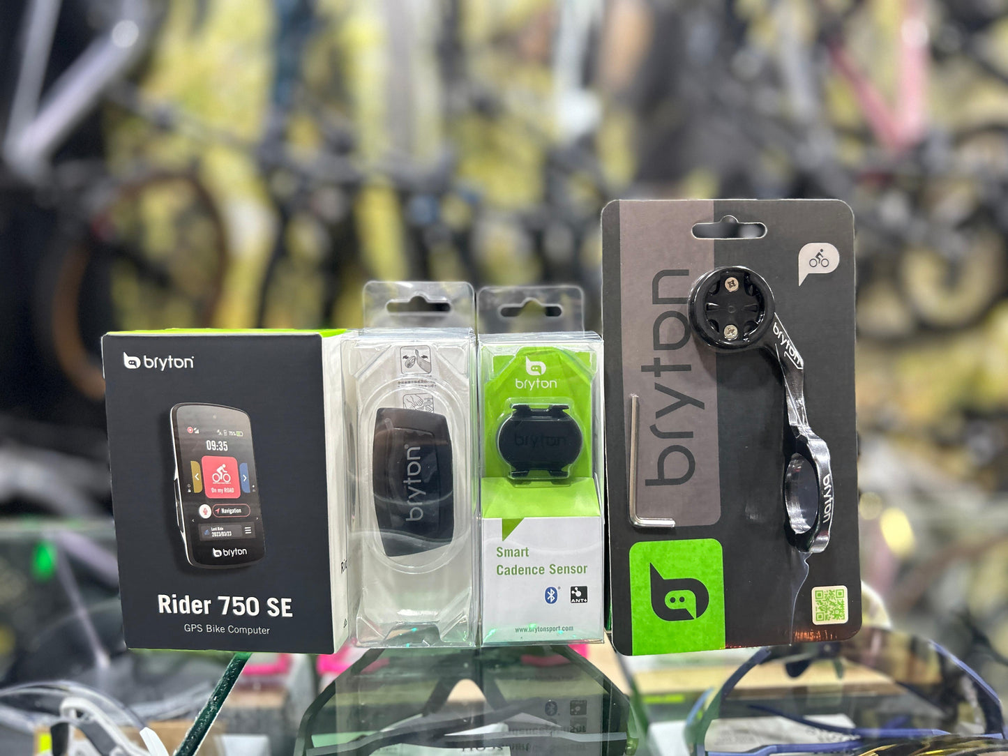 Ciclocomputador Rider 750SE + Sensores de cadencia, frecuencia Cardiaca + Soporte Sport Mount Bryton