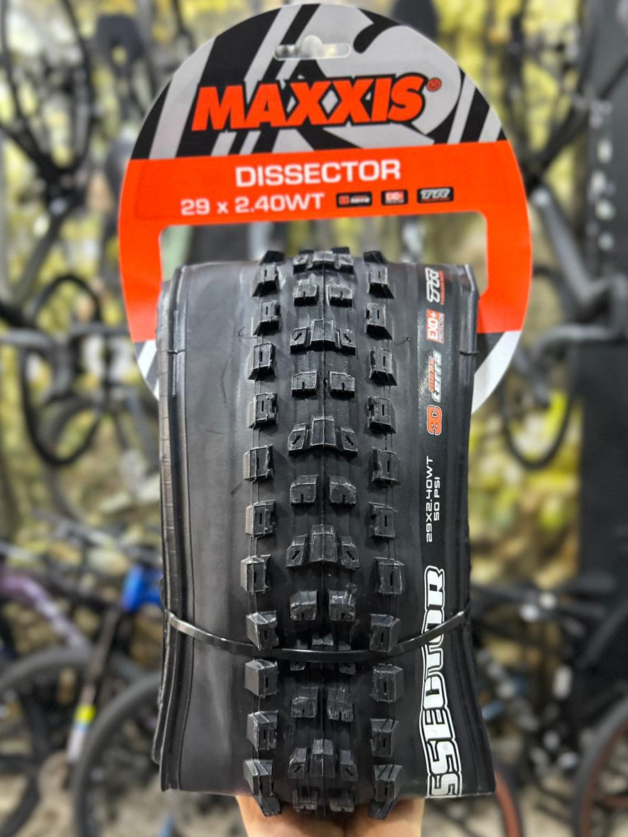 Llanta Maxxis Dissector Tubeless Cara negra Trail 3C MaxTerra/EXO