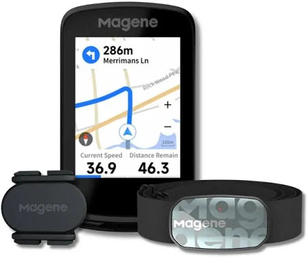 Ciclo computador Magene C606 + Sensor Dual Magene cadencia/velocidad + Banda Cardiaca Magene H303