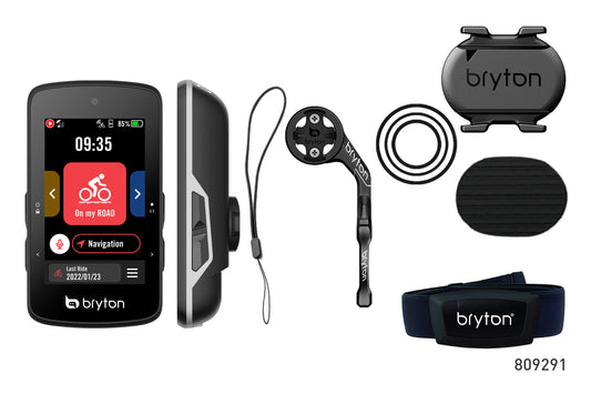 Ciclocomputador Rider 750SE + Sensores de cadencia, frecuencia Cardiaca + Soporte Sport Mount Bryton